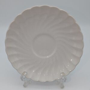 Johnson Brothers Regency White Ironstone Scalloped Saucers